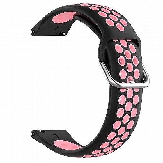 ����� ������� ���� Sports Solid Color Silicone Band ���� LaTera ����� ��� ����: Samsung Galaxy Watch  46mm (��� Black/Powder)