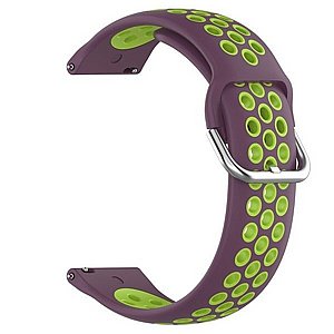 רצועת סיליקון מדגם Sports Solid Color Silicone Band מבית LaTera לשעון חכם מדגם: Samsung Galaxy Watch 42mm (צבע Purple/Lime) רצועת סיליקון מדגם Sports Solid Color Silicone Band מבית LaTera לשעון חכם מדגם: Samsung Galaxy Watch 42mm (צבע Purple/Lime)