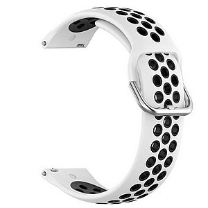 רצועת סיליקון מדגם Sports Solid Color Silicone Band מבית LaTera לשעון חכם מדגם: Samsung Galaxy Watch 42mm (צבע White/Black) רצועת סיליקון מדגם Sports Solid Color Silicone Band מבית LaTera לשעון חכם מדגם: Samsung Galaxy Watch 42mm (צבע White/Black)