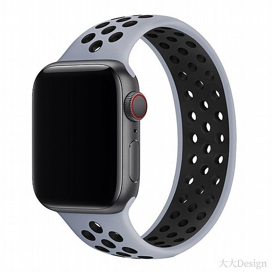 ����� ������� ����  Elastic Silicone Band ���� LaTera ����� ��� ����: Apple Watch 38mm/40mm/41mm (��� Grey/Black)