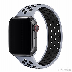 רצועת סיליקון מדגם Elastic Silicone Band מבית LaTera לשעון חכם מדגם: Apple Watch 38mm/40mm/41mm (צבע Grey/Black) רצועת סיליקון מדגם Elastic Silicone Band מבית LaTera לשעון חכם מדגם: Apple Watch 38mm/40mm/41mm (צבע Grey/Black)