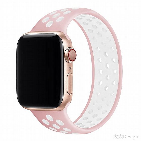 ����� ������� ����  Elastic Silicone Band ���� LaTera ����� ��� ����: Apple Watch 42mm/44mm/45mm (��� Light Pink/White)