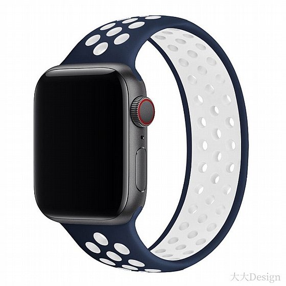����� ������� ����  Elastic Silicone Band ���� LaTera ����� ��� ����: Apple Watch 38mm/40mm/41mm (��� Blue/White)