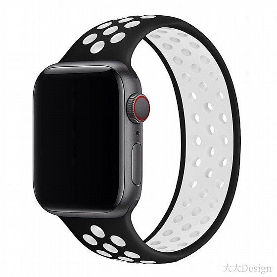 ����� ������� ����  Elastic Silicone Band ���� LaTera ����� ��� ����: Apple Watch 38mm/40mm/41mm (��� Black/White)