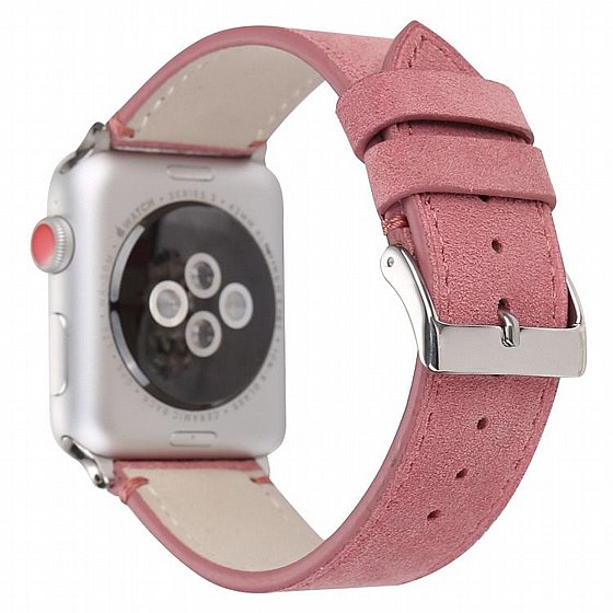 ����� ��� ���� Frosted Genuine Leather Band ���� LaTera ����� ��� ����: Apple Watch 38mm/40mm/41mm (��� Pink)
