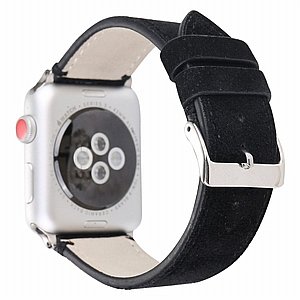 רצועת עור מדגם Frosted Genuine Leather Band מבית LaTera לשעון חכם מדגם: Apple Watch 38mm/40mm/41mm (צבע Black) רצועת עור מדגם Frosted Genuine Leather Band מבית LaTera לשעון חכם מדגם: Apple Watch 38mm/40mm/41mm (צבע Black)
