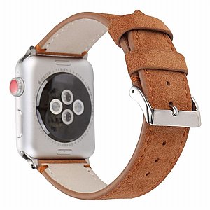 רצועת עור מדגם Frosted Genuine Leather Band מבית LaTera לשעון חכם מדגם: Apple Watch 38mm/40mm/41mm (צבע Brown) רצועת עור מדגם Frosted Genuine Leather Band מבית LaTera לשעון חכם מדגם: Apple Watch 38mm/40mm/41mm (צבע Brown)