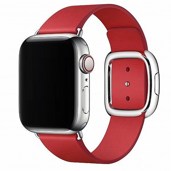 ����� ��� ���� Modern Style Leather Band ���� LaTera ����� ��� ����: Apple Watch 42mm/44mm/45mm (��� Red)
