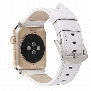 רצועת עור מדגם Calfskin Genuine Leather Band מבית LaTera לשעון חכם מדגם: Apple Watch 38mm/40mm/41mm (צבע White) רצועת עור מדגם Calfskin Genuine Leather Band מבית LaTera לשעון חכם מדגם: Apple Watch 38mm/40mm/41mm (צבע White)