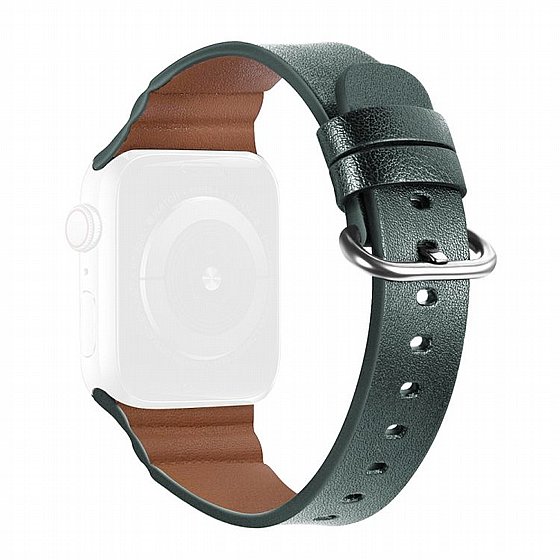 ����� ��� ���� Replacement Genuine Leather Band ���� LaTera ����� ��� ����: Apple Watch 38mm/40mm/41mm (��� Green)