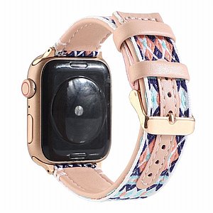 רצועת עור מדגם Ethnic Leather Band מבית LaTera לשעון חכם מדגם: Apple Watch 38mm/40mm/41mm (צבע Pink) רצועת עור מדגם Ethnic Leather Band מבית LaTera לשעון חכם מדגם: Apple Watch 38mm/40mm/41mm (צבע Pink)