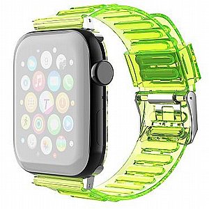 רצועת סיליקון מדגם TPU Claer Silicone Band מבית LaTera לשעון חכם מדגם: Apple Watch 42mm/44mm/45mm (צבע Yellow) רצועת סיליקון מדגם TPU Claer Silicone Band מבית LaTera לשעון חכם מדגם: Apple Watch 42mm/44mm/45mm (צבע Yellow)