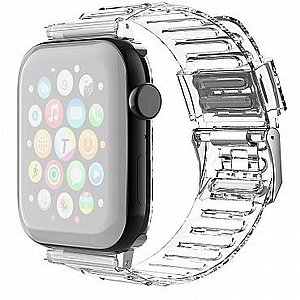 רצועת סיליקון מדגם TPU Claer Silicone Band מבית LaTera לשעון חכם מדגם: Apple Watch 38mm/40mm/41mm (צבע Transparent) רצועת סיליקון מדגם TPU Claer Silicone Band מבית LaTera לשעון חכם מדגם: Apple Watch 38mm/40mm/41mm (צבע Transparent)