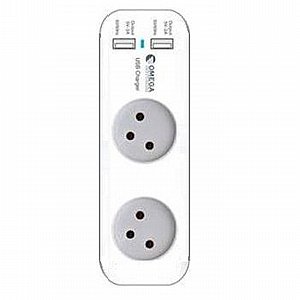 ���� ���� + 2 ������ USB ���� OMEGA (��� 5V-2A)