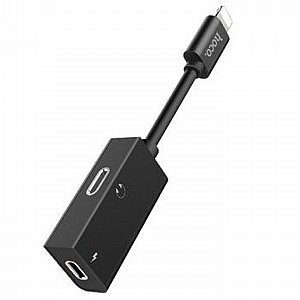 מתאם אוזניות מחיבור Lightning לחיבור 3.5mm + טעינה מדגם LS15 מבית HOCO עם חיבור Lightning מתאם אוזניות מחיבור Lightning לחיבור 3.5mm + טעינה מדגם LS15 מבית HOCO עם חיבור Lightning