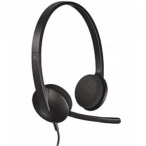 אוזניות ומיקרופון USB מדגם H340 מבית Logitech אוזניות ומיקרופון USB מדגם H340 מבית Logitech