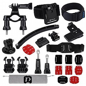 ערכת אביזרים 24 ב 1 מדגם Combo Kits PKT19 מבית PULUZ למצלמת אקסטרים GoPro ערכת אביזרים 24 ב 1 מדגם Combo Kits PKT19 מבית PULUZ למצלמת אקסטרים GoPro