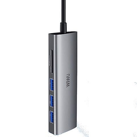 ���� 5 � 1 ������ TYPE C ������ SD + ����� Micro SD + ����� USB 3.0x3 ���� WIWU