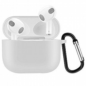 נרתיק סיליקון מדגם Hook Silicone Case מבית LaTera לאוזניות AirPods 3 (צבע לבן) נרתיק סיליקון מדגם Hook Silicone Case מבית LaTera לאוזניות AirPods 3 (צבע לבן)