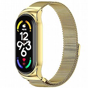 ����� ���� ���� Milano Magnetic Steel Band ���� LaTera ����� ��� ����: Xiaomi Mi Band 5 / 6 (��� Silver)