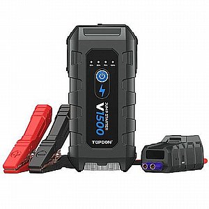 בוסטר / סוללה התנעה לרכב 1500Amp בנפח 10,000mAh מדגם V1500 מבית Topdon בוסטר / סוללה התנעה לרכב 1500Amp בנפח 10,000mAh מדגם V1500 מבית Topdon
