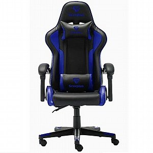 כיסא מחשב גיימינג מדגם GAMER מבית SCORPIUS (צבע שחור/כחול) כיסא מחשב גיימינג מדגם GAMER מבית SCORPIUS (צבע שחור/כחול)