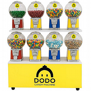 6 מכונת מסטיקים כולל מעמד מדגם Gumball Vending Machine Combo מבית DODO 6 מכונת מסטיקים כולל מעמד מדגם Gumball Vending Machine Combo מבית DODO