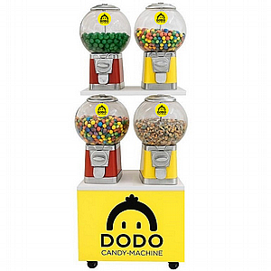 מכונת מסטיקים כולל מעמד מדגם Gumball Vending Machine מבית DODO (צבע אדום) מכונת מסטיקים כולל מעמד מדגם Gumball Vending Machine מבית DODO (צבע אדום)