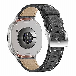 ����� ��� ���� Classic Round Leather Band ���� LaTera (��� Black) ����� ��� ����  Samsung Galaxy Watch 8 / Samsung Galaxy Watch 8 Classic