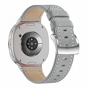 רצועת עור מדגם Classic Round Leather Band מבית LaTera (צבע Gray) לשעון חכם מדגם Samsung Galaxy Watch 8 / Samsung Galaxy Watch 8 Classic רצועת עור מדגם Classic Round Leather Band מבית LaTera (צבע Gray) לשעון חכם מדגם Samsung Galaxy Watch 8 / Samsung Galaxy Watch 8 Classic