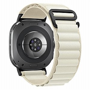 ����� �� / ������ ���� Loop Nylon Band ���� LaTera (��� White) ����� ��� ����  Samsung Galaxy Watch 8 / Samsung Galaxy Watch 8 Classic