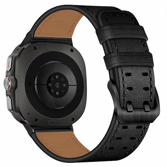 ����� ��� ���� Double Buckle Leather Band ���� LaTera (��� Black) ����� ��� ����  Samsung Galaxy Watch 8 / Samsung Galaxy Watch 8 Classic