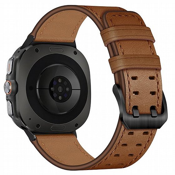 ����� ��� ���� Double Buckle Leather Band ���� LaTera (��� Brown) ����� ��� ����  Samsung Galaxy Watch 8 / Samsung Galaxy Watch 8 Classic