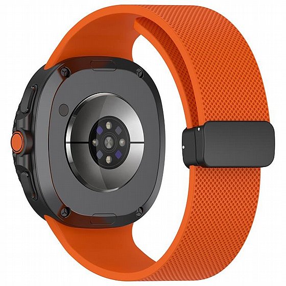 ����� ������� ����  Classic Texture Magnetic Silicone Band ���� LaTera (��� Orange) ����� ��� ����  Samsung Galaxy Watch 8  / Samsung Galaxy Watch 8 Classic