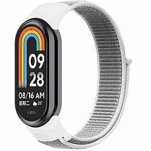 רצועת בד / ניילון מדגם Loop Nylon Band מבית iBands (צבע White) לשעון חכם מדגם: Xiaomi Smart Band 8 / Xiaomi Smart Band 9 / Xiaomi Smart Band 10 רצועת בד / ניילון מדגם Loop Nylon Band מבית iBands (צבע White) לשעון חכם מדגם: Xiaomi Smart Band 8 / Xiaomi Smart Band 9 / Xiaomi Smart Band 10
