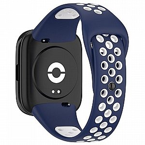 רצועת סיליקון מדגם Sports Solid Color Silicone Band מבית iBands לשעון חכם מדגם: Xiaomi Redmi Watch 3 Active (צבע Blue/White) רצועת סיליקון מדגם Sports Solid Color Silicone Band מבית iBands לשעון חכם מדגם: Xiaomi Redmi Watch 3 Active (צבע Blue/White)