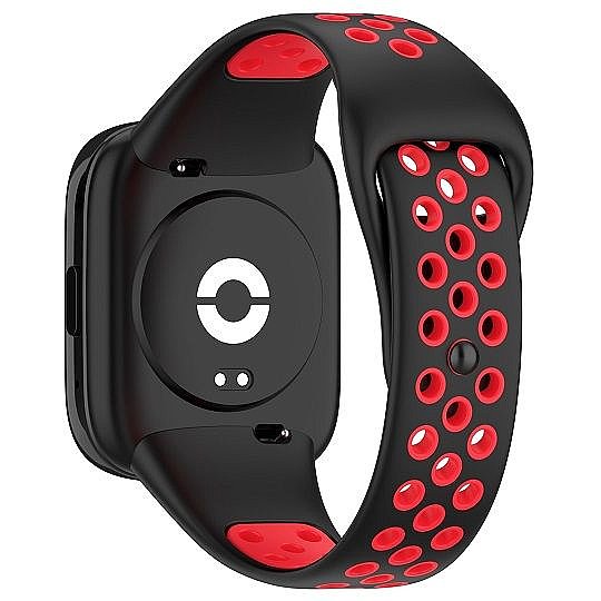 ����� ������� ���� Sports Solid Color Silicone Band ���� iBands ����� ��� ����: Xiaomi Redmi Watch 3 Active (��� Black/Red)
