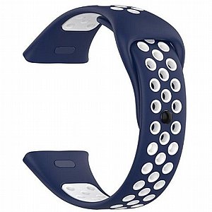 ����� ������� ���� Sports Solid Color Silicone Band ���� iBands ����� ��� ����: Xiaomi Redmi Watch 3 (��� Blue/White)