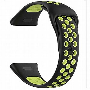 ����� ������� ���� Sports Solid Color Silicone Band ���� iBands ����� ��� ����: Xiaomi Redmi Watch 3 (��� Black/Lime)