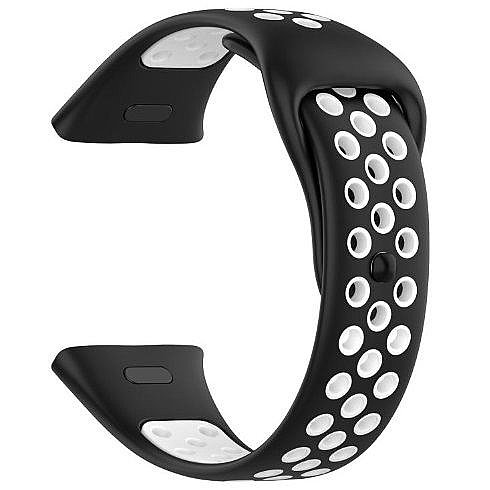 ����� ������� ���� Sports Solid Color Silicone Band ���� iBands ����� ��� ����: Xiaomi Redmi Watch 3 (��� Black/White)