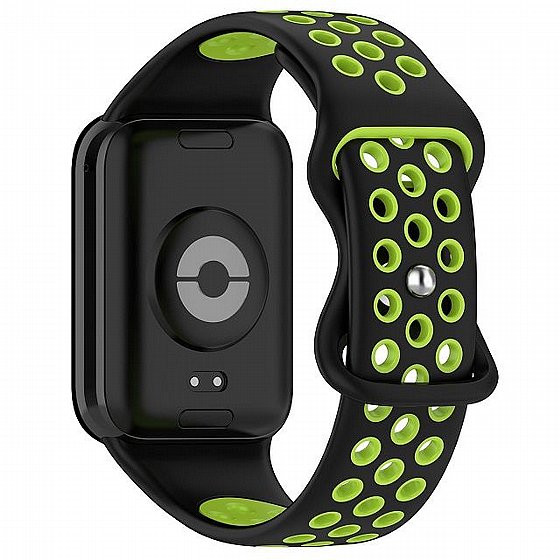����� ������� ���� Sports Solid Color Silicone Band ���� iBands ����� ��� ����: Xiaomi Smart Band 8 Pro / Xiaomi Smart Band 9 Pro (��� Black/Green)