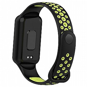 ����� ������� ���� Sports Solid Color Silicone Band ���� LaTera ����� ��� ����: Xiaomi Smart Band 8 Active (��� Black/Lime)
