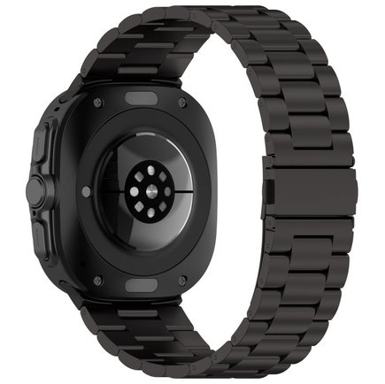����� ���� ���� Three Straps Steel Band ���� iBands (��� Black) ����� ��� ����  Samsung Galaxy Watch Ultra / Watch Ultra 2025