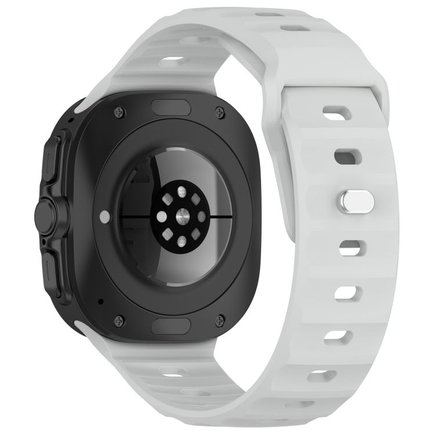 ����� ������� ����  Solid Color Reverse Buckle Silicone Band ���� iBands (��� White)  ����� ��� ����  Samsung Galaxy Watch Ultra / Watch Ultra 2025