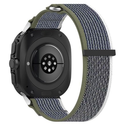 ����� �� / ������ ���� Fastener Loop Nylon Band ���� iBands (��� Green Grey)  ����� ��� ����  Samsung Galaxy Watch Ultra / Watch Ultra 2025