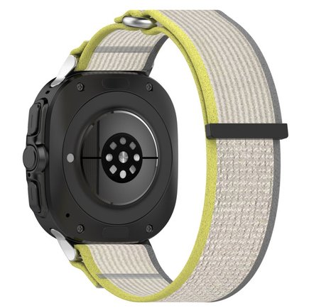 ����� �� / ������ ���� Fastener Loop Nylon Band ���� iBands (��� Yellow Gray)  ����� ��� ����  Samsung Galaxy Watch Ultra / Watch Ultra 2025