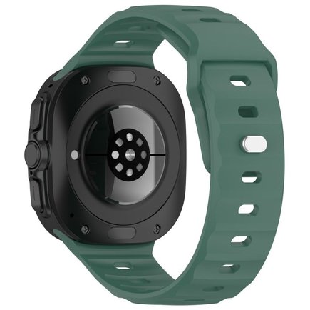 ����� ������� ����  Solid Color Reverse Buckle Silicone Band ���� iBands (��� Green)  ����� ��� ����  Samsung Galaxy Watch Ultra / Watch Ultra 2025