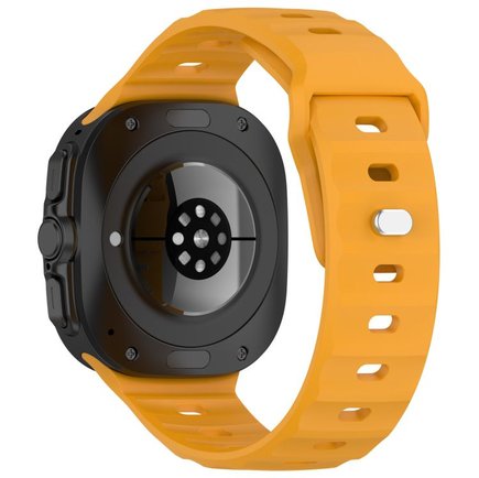 ����� ������� ����  Solid Color Reverse Buckle Silicone Band ���� iBands (��� Yellow)  ����� ��� ����  Samsung Galaxy Watch Ultra / Watch Ultra 2025
