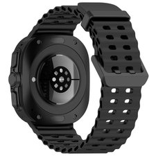 רצועת סיליקון מדגם Ocean Hole Dual Buckle Silicone Band מבית iBands (צבע Black) לשעון חכם מדגם Samsung Galaxy Watch Ultra / Watch Ultra 2025 רצועת סיליקון מדגם Ocean Hole Dual Buckle Silicone Band מבית iBands (צבע Black) לשעון חכם מדגם Samsung Galaxy Watch Ultra / Watch Ultra 2025