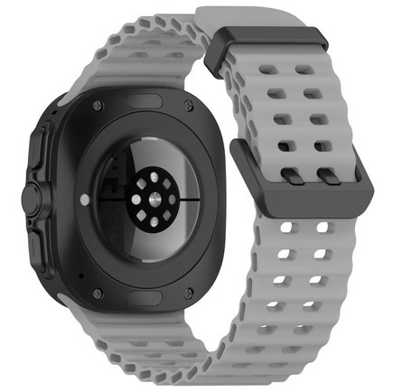 ����� ������� ����  Ocean Hole Dual Buckle Silicone Band ���� iBands (��� Gray)  ����� ��� ����  Samsung Galaxy Watch Ultra / Watch Ultra 2025